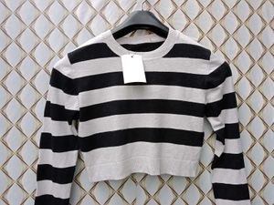 New With Tag Korean Stripped Bodyfit Wool Top