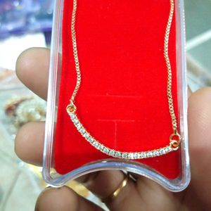 Beautiful Ad Rose Gold Pandent With Chain