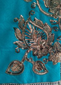 Sea Green Saree For Party