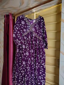 Purple New Kurta Set With Dupatta