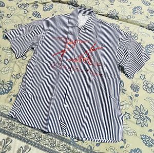 Striped Short Sleeve Button-Down