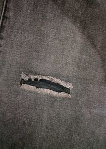 Urbanic Knee Cut Charcoal Black Jeans