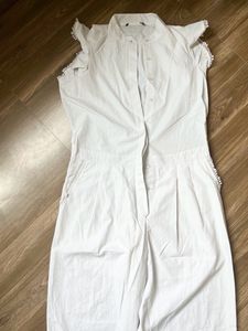 White Cotton Jumpsuit