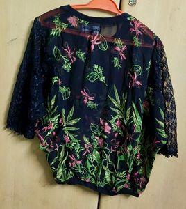 Floral Lace Sleeve Top