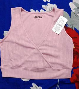 Pink SHEIN Crop Top