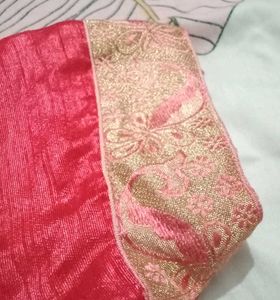 Pink &amp; Gold Sari Blouse