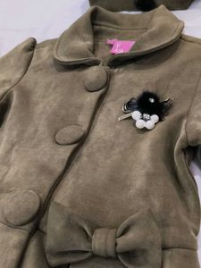 Cute Olive Green Dress &amp; Beret Set.