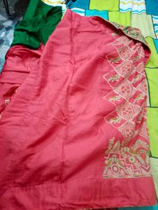 Elegant Peach Saree ( Heavy Saare)