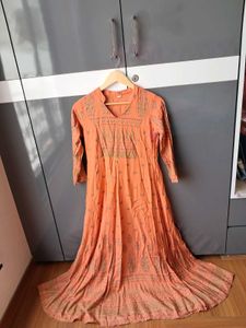 Orange Floral Maxi Dress