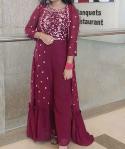 Heavy Work Sharara With Blouse &amp; Shrug Also Have &amp;