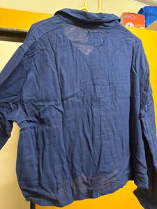 Blue Button-Down Top