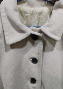 Elegant Cream Button-Down Coat