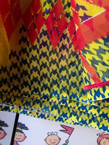 Yellow Diamond Print Saree