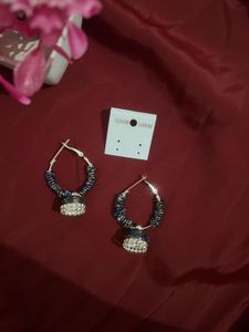 Sparkly Beaded Hoop Earrings