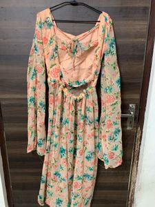 Floral Chiffon Maxi Dress