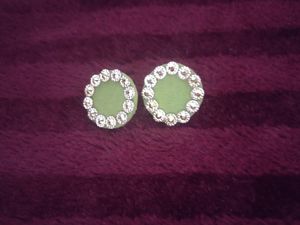 New Handmade Green Ear Studs