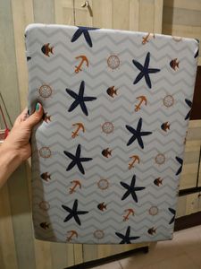 Baby Crib Half Wedge Pillow Used Under Mattress For Acid Reflux, Colic, Anti Vomiting High Inclined Design With Washable And Removable Soft Pillow Cover (19"L×13.5"W×3.5"H)- Blue