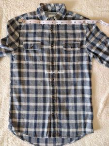 Blue Plaid Flannel Shirt