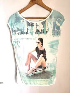 BERSHKA BEAUTIFUL Graphic Print Tee