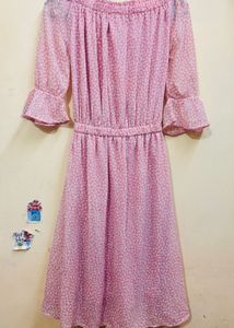 Women Pink Midi Dress 👗
