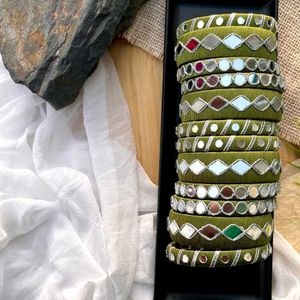 Mirror Work Bangles 🌈