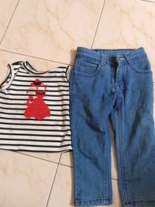 Top And Jean Set For Girls😍