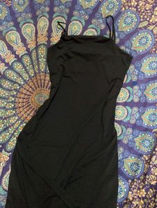 Sleek Black Slip Dress