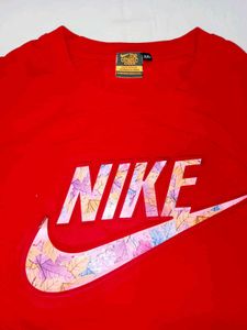 Nike Red Graphic Print Tee