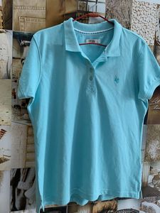 Cute Light Blue Polo Top