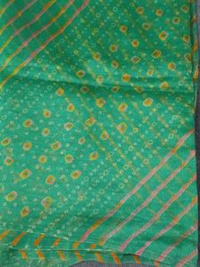 Bandhani and Leheriya combination saree
