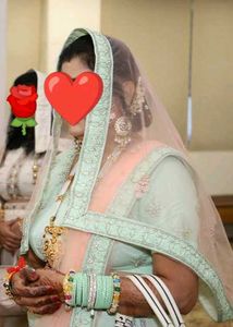 Sea Green Floral Lehenga