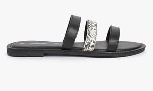 Hi-Attitude Open Toe Strappy Flats