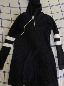 Black Hoodie Dress - Casual Style
