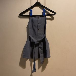 Floral Denim Mini Dress