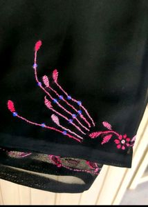 Sale✨Hand Work Black Saree