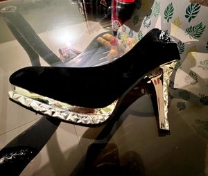 Heeled Black&amp;Siver Rare Bellies EU39