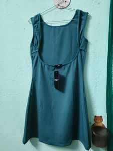 Teal Bodycon Mini Dress