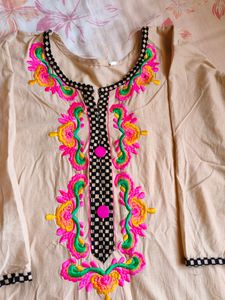 Embroidery Work Kurti For Girls