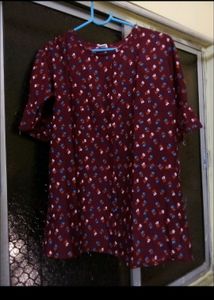 Printed Crepe Top