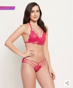 Hot Pink Clovia Lingerie Set