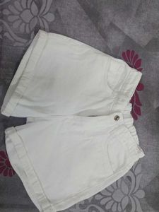 White Denim Shorts