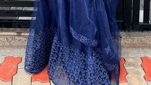 Elegant Blue Anarkali Suit