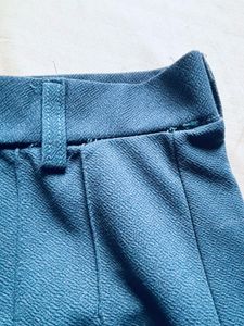 Chic Teal High Waist straight fit Trouser