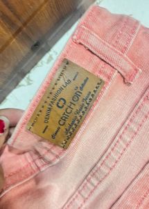 Pink Denim Skirt