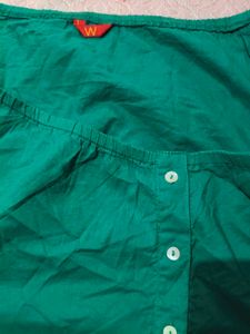 Green Button-Down Blouse