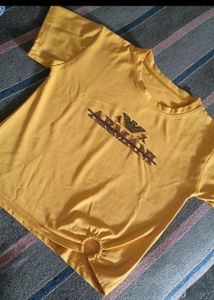 Yellow Crop T-shirt