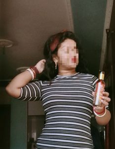 Silver Shimmering And Black Body Hugging Dress