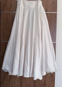 Elegant White Ethnic Skirt