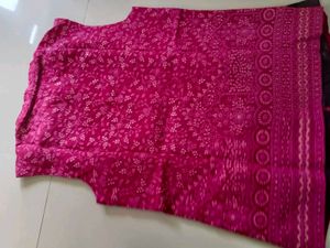 Elegant Pink Embroidered koti and kurta set