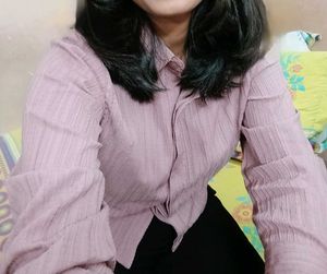 Peach colour Crop  Shirt